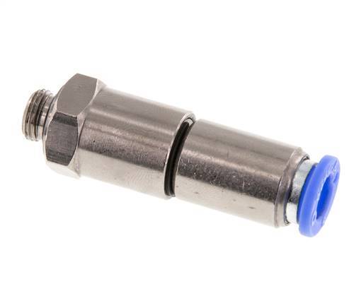 Junta giratoria rápida de 8mm y G1/8'' Roscas macho de latón niquelado/PBT NBR Giratorio