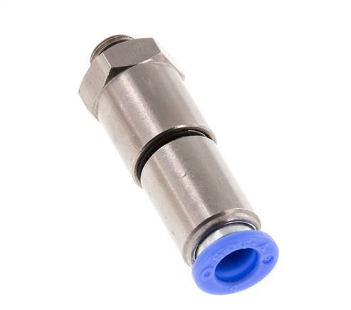 Junta giratoria rápida de 8mm y G1/8'' Roscas macho de latón niquelado/PBT NBR Giratorio