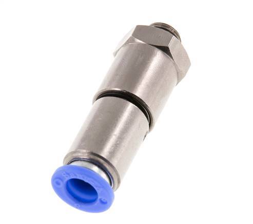 Junta giratoria rápida de 8mm y G1/8'' Roscas macho de latón niquelado/PBT NBR Giratorio