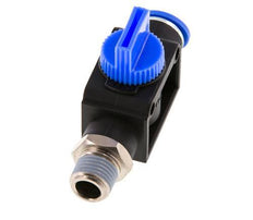 Válvula manual de cierre de 3/2 vías 10 mm - R1/4'' Plástico/Latón Ventilación del lado del tubo
