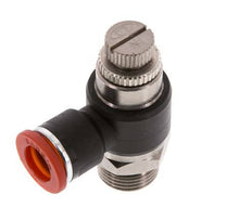 Silenciador de control de flujo Codo de entrada del medidor 10 mm - G3/8'' Latón/PA 66