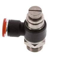 Silenciador de control de flujo Codo de entrada del medidor 10 mm - G3/8'' Latón/PA 66