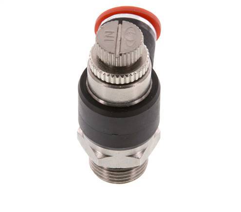 Silenciador de control de flujo Codo de entrada del medidor 10 mm - G3/8'' Latón/PA 66