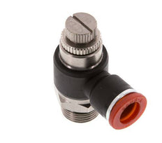 Silenciador de control de flujo Codo de entrada del medidor 10 mm - G3/8'' Latón/PA 66