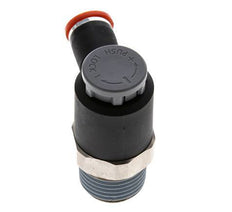 Válvula de control de flujo Codo de medición 8 mm - R1/2'' Latón/PA 66 Tuerca de seguridad