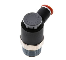 Válvula de control de flujo Codo de medición 8 mm - R1/2'' Latón/PA 66 Tuerca de seguridad