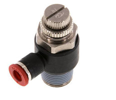 Silenciador de control de flujo Codo de entrada al medidor 6 mm - R3/8'' Latón/PA 66
