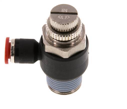 Silenciador de control de flujo Codo de entrada al medidor 6 mm - R3/8'' Latón/PA 66