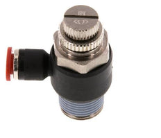 Silenciador de control de flujo Codo de entrada al medidor 6 mm - R3/8'' Latón/PA 66