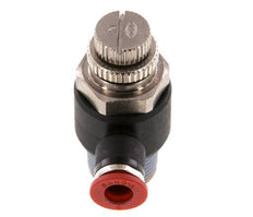 Silenciador de control de flujo Codo de entrada al medidor 6 mm - R3/8'' Latón/PA 66