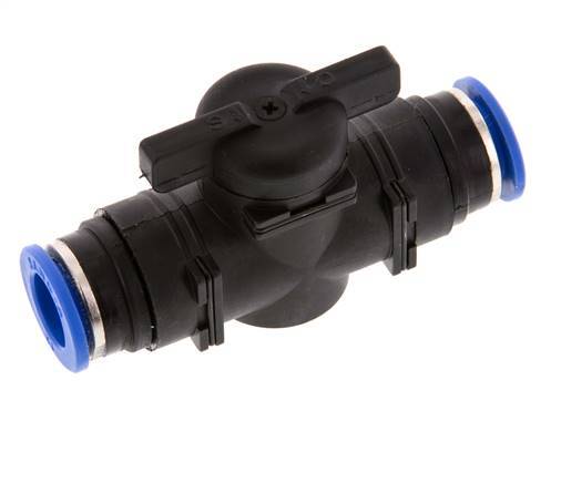 Válvula de bola recta de 2 vías 12 mm plástico/latón