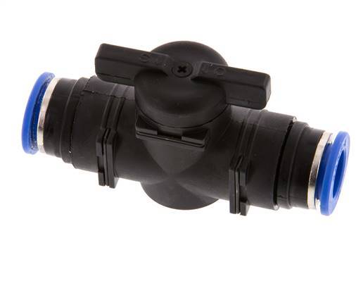 Válvula de bola recta de 2 vías 12 mm plástico/latón
