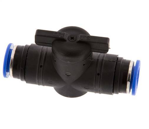 Válvula de bola recta de 2 vías 12 mm plástico/latón