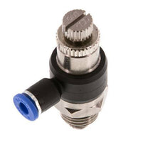 Silenciador de control de flujo Codo de salida de medidor 4 mm - G1/4'' Latón/PA 66
