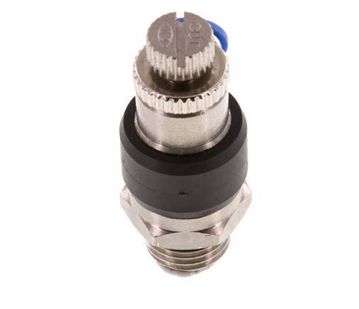 Silenciador de control de flujo Codo de salida de medidor 4 mm - G1/4'' Latón/PA 66