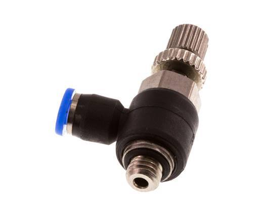 Silenciador de control de flujo Codo de salida del medidor 3 mm - M5 Latón/PBT