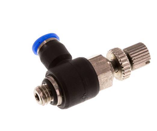 Silenciador de control de flujo Codo de salida del medidor 3 mm - M5 Latón/PBT