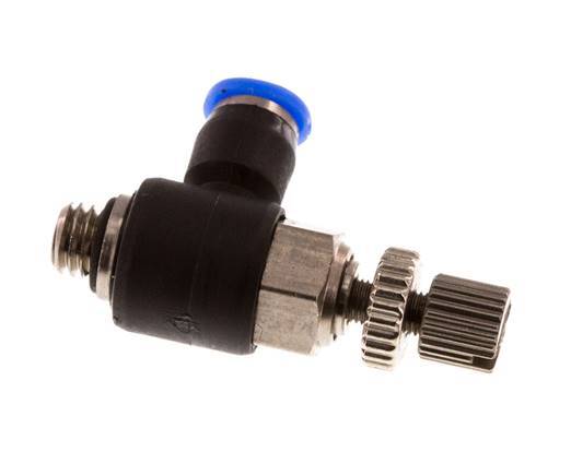 Silenciador de control de flujo Codo de salida del medidor 3 mm - M5 Latón/PBT