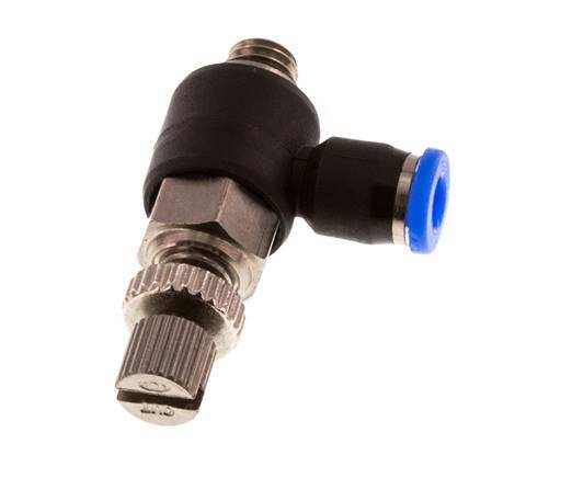 Silenciador de control de flujo Codo de salida del medidor 3 mm - M5 Latón/PBT