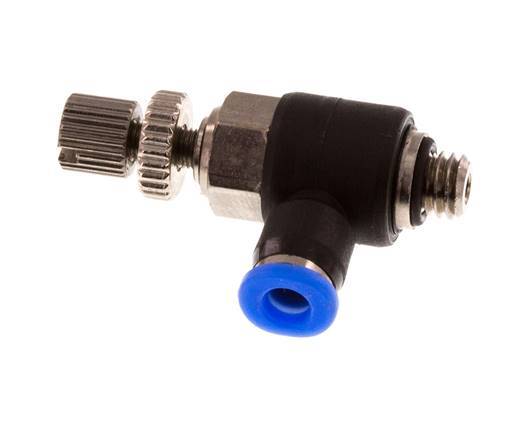 Silenciador de control de flujo Codo de salida del medidor 3 mm - M5 Latón/PBT