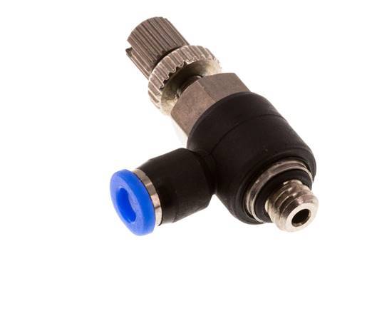 Silenciador de control de flujo Codo de salida del medidor 3 mm - M5 Latón/PBT