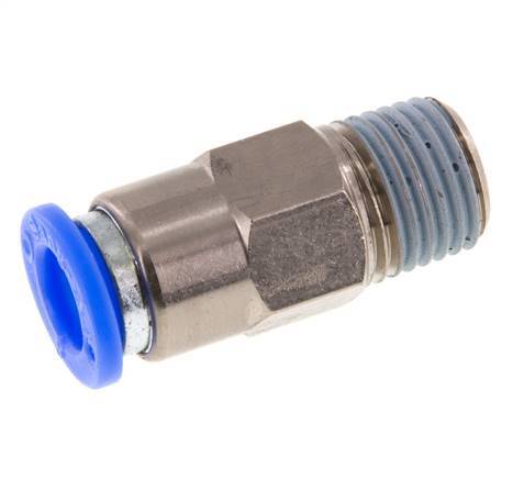 Racor rápido de 8 mm y R1/4'' macho con cierre automático de latón/PBT 0-10bar (0-145psi) [2 piezas]