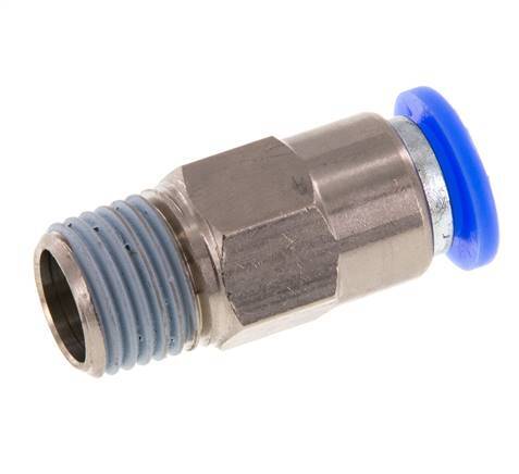 Racor rápido de 8 mm y R1/4'' macho con cierre automático de latón/PBT 0-10bar (0-145psi) [2 piezas]
