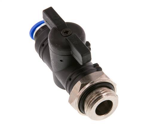 Válvula de bola recta de 2 vías 6 mm - G3/8'' Plástico/Latón
