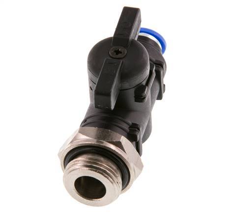 Válvula de bola recta de 2 vías 6 mm - G3/8'' Plástico/Latón