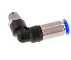 Racor rápido 10mm y R1/4'' Codo autoblocante macho Latón/PBT 0-10bar (0-145psi)