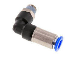 Racor rápido 10mm y R1/4'' Codo autoblocante macho Latón/PBT 0-10bar (0-145psi)