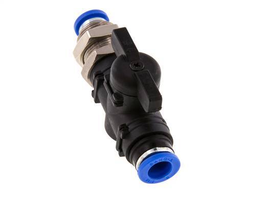 Válvula de bola recta de 2 vías 8 mm de plástico/latón