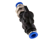 Válvula de bola recta de 2 vías 8 mm de plástico/latón