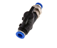 Válvula de bola recta de 2 vías 8 mm de plástico/latón