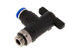 Válvula de bola de codo de 2 vías 8 mm - G1/4'' Plástico/Latón