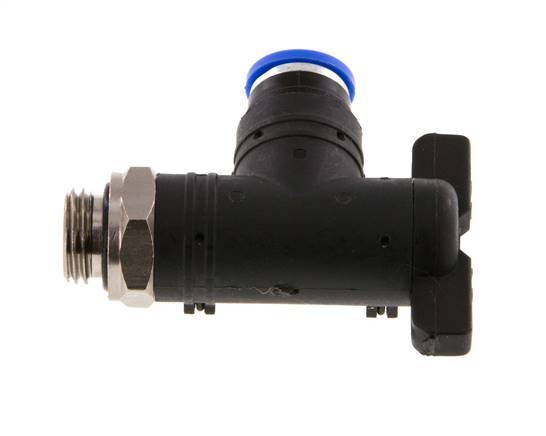Válvula de bola de codo de 2 vías 8 mm - G1/4'' Plástico/Latón