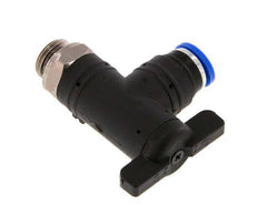 Válvula de bola de codo de 2 vías 8 mm - G1/4'' Plástico/Latón