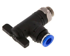 Válvula de bola de codo de 2 vías 8 mm - G1/4'' Plástico/Latón
