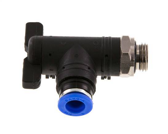 Válvula de bola de codo de 2 vías 8 mm - G1/4'' Plástico/Latón