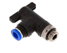 Válvula de bola de codo de 2 vías 8 mm - G1/4'' Plástico/Latón