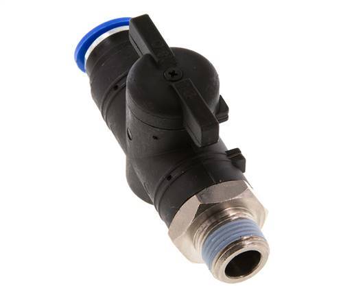 Válvula de bola recta de 2 vías 12 mm - R3/8'' Plástico/Latón