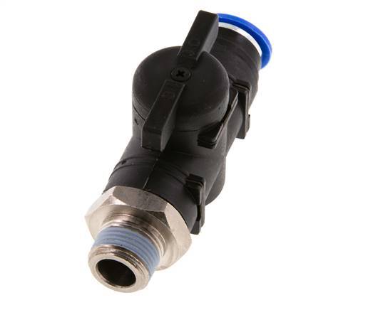 Válvula de bola recta de 2 vías 12 mm - R3/8'' Plástico/Latón