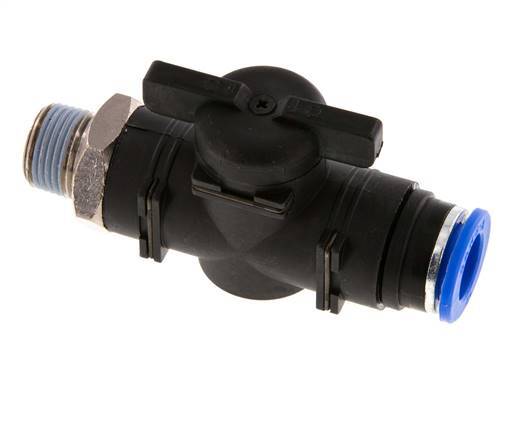 Válvula de bola recta de 2 vías 12 mm - R3/8'' Plástico/Latón