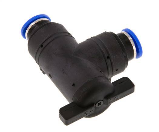 Válvula de bola de codo de 2 vías 10 mm plástico/latón