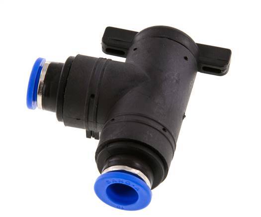 Válvula de bola de codo de 2 vías 10 mm plástico/latón