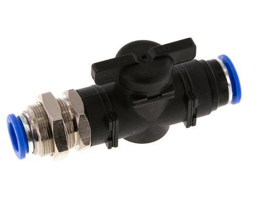 Válvula de bola recta de 2 vías, 12 mm, de plástico/latón