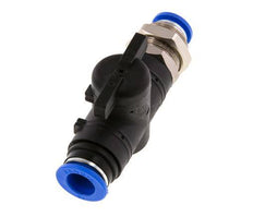 Válvula de bola recta de 2 vías, 12 mm, de plástico/latón