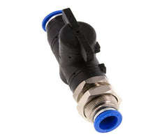 Válvula de bola recta de 2 vías, 12 mm, de plástico/latón