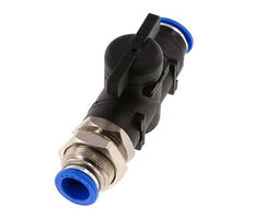 Válvula de bola recta de 2 vías, 12 mm, de plástico/latón