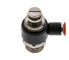 Silenciador de control de flujo Codo de entrada al medidor 8 mm - G1/2'' Latón/PA 66